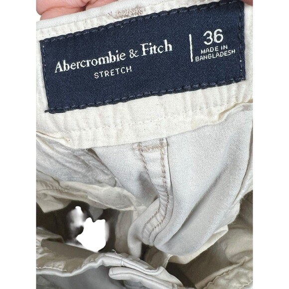 Abercrombie & Fitch Men’s Chino Shorts‎ 36 Pleated Cuffed Preppy Hamptons Resort - Picture 10 of 11